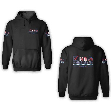 Discover MR President US President, Trump 2024 Election 3D Hoodies