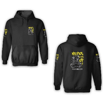 Discover Teddy Bear "Never Give Up" 3D Hoodies