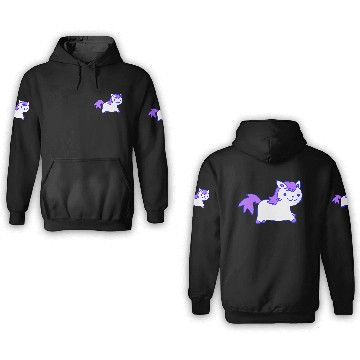 Discover Little Pony Cat Face Little Small Horse Riding Fun 3D Hoodies