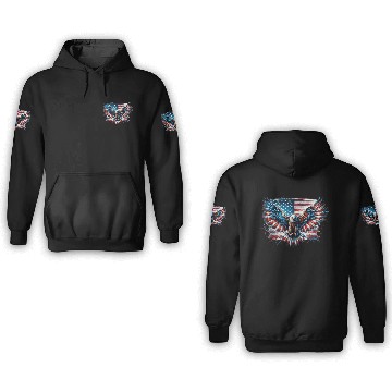 Discover Patriotic American Eagle Pride 4th of July Spirit 3D Hoodies