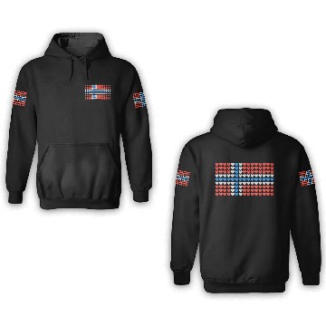 Discover Norway HEARTS Flag 3D Hoodies