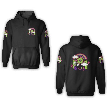 Discover Pink ve Green Psychedelic I Need Space 3D Hoodies
