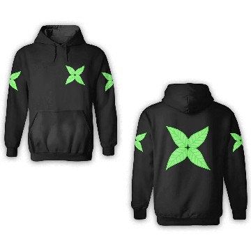 Discover Small Star Leaf Green Pretty Autumn Nature Leaflet 3D Hoodies