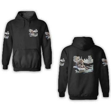 Discover Retro 399 Grizzly Bears Wilderness Scene 90s 3D Hoodies