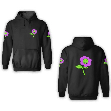 Discover Purple Flower Spring Summer Nature Funny Face Fun 3D Hoodies