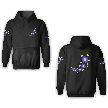 Discover Many Pretty Daisy Flowers Decorative Stars Design 3D Hoodies