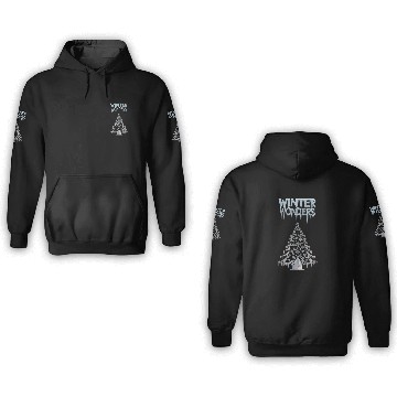 Discover Winter Wonders - Artistic Winter Christmas Tree 3D Hoodies