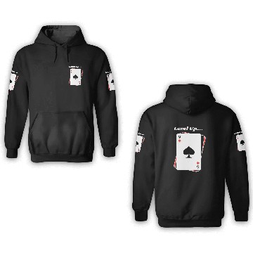 Discover BLACK Men 3D Hoodies For Game Card lovers - LEVEL UP