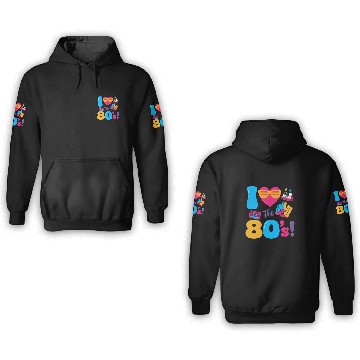 Discover I Heart The 80's Classic 80s Retro Vintage 1980 3D Hoodies