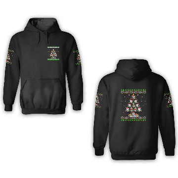 Discover Football Christmas Tree 3D Hoodies
