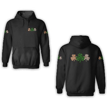 Discover St Patricks Day Lucky Irish Green Plaid Shamrock 3D Hoodies