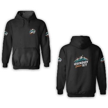 Discover Legendary Since 1977 Hiker Birthday Mountain 3D Hoodies