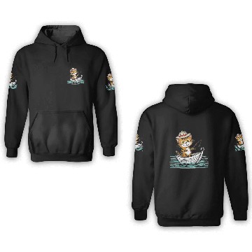 Discover Fishing Feline 3D Hoodies