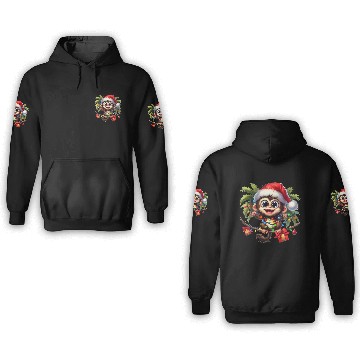 Discover Christmas Merry Christmas For Gift Monkey 3D Hoodies