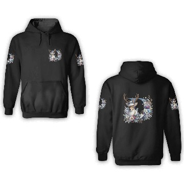 Discover funny christmas deer 3D Hoodies