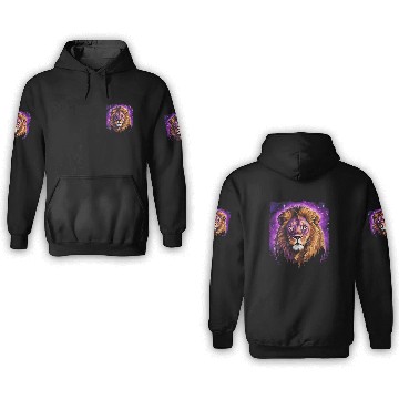 Discover Starry Night 3D Hoodies design of lion Rembrandt style