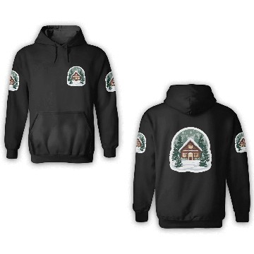 Discover Cozy Cabin in Winter Wonderland 3D Hoodies
