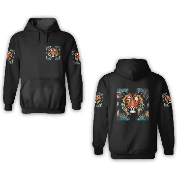 Discover "Royal Tiger: A Striking Blend of Strength 3D Hoodies
