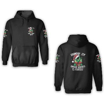 Discover Unwrap Joy kindness to yourself Mental Health 3D Hoodies