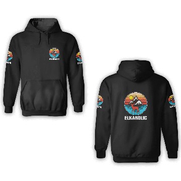 Discover Elk Hunting Elkaholic Hunters 3D Hoodies