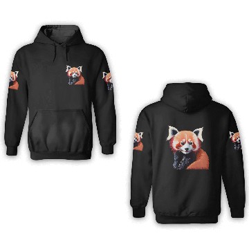 Discover Happy red panda 3D Hoodies
