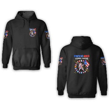 Discover Hispanic Heritage Month Puerto Rico Kids 3D Hoodies