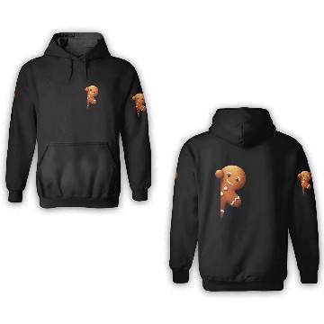 Discover Pun; pot; weed; gingerbread man; baked; stoner; 3D Hoodies