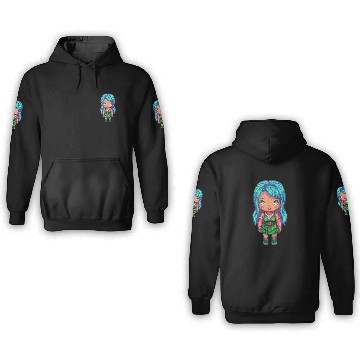 Discover Mystic Emerald Sprite - Pixel Art Design 3D Hoodies
