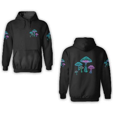 Discover Psychedelic Neon Fungi Glow 3D Hoodies