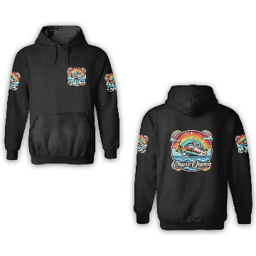 Discover Cruise Queen! | Retro LGBTQ+ Vacation Apparel 3D Hoodies