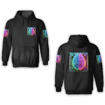 Discover AI Brain CPU 3D Hoodies
