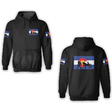 Discover Mythical Creature and Jeep in Colorado Flag 3D Hoodies