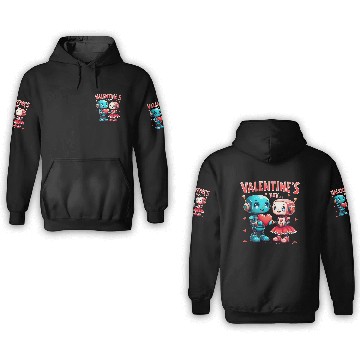 Discover Valentines Day Robot Love 3D Hoodies