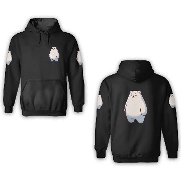 Discover Cute Polar Bear Cartoon Happy Relaxed 3D Hoodies