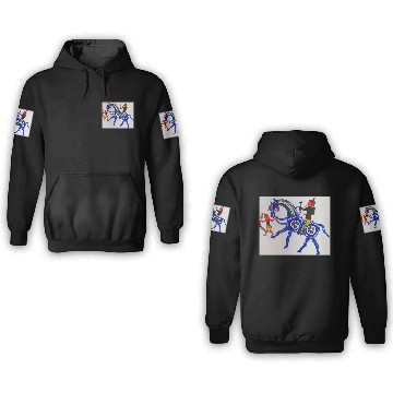Discover Aadivasi tribal painting 3D Hoodies