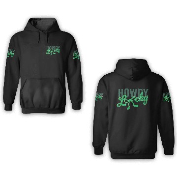 Discover Howdy Lucky Western Cowgirl St Patricks Design 3D Hoodies