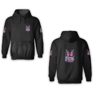Discover Butterfly with Flowers Art Faith Over Fear 3D Hoodies