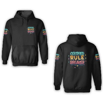 Discover Certified Rule Breaker | Graffiti Streetwear 3D Hoodies