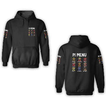 Discover Pi Day 2025 Pi Menu Be Irrational Funny Student Ge 3D Hoodies