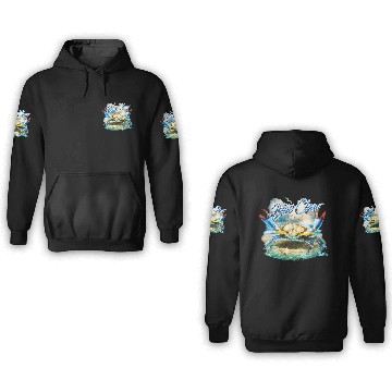 Discover Bass Fishing Blue Claw Crab 3D Hoodies