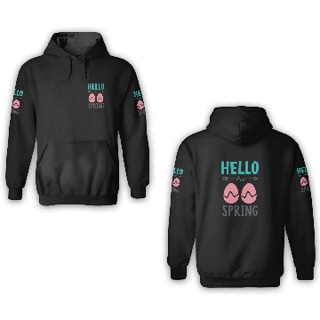 Discover Hello Spring - Spring Design with Easter Eggs 3D Hoodies