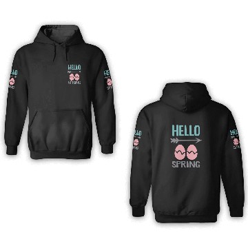 Discover Hello Spring - Spring Design with Easter Eggs 3D Hoodies
