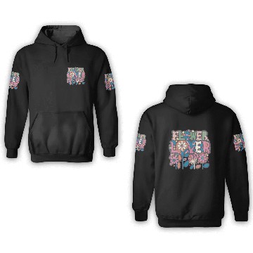 Discover Flower Lover Colorful Floral Design text Art 3D Hoodies