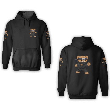 Discover Teddy bear ninja 3D Hoodies
