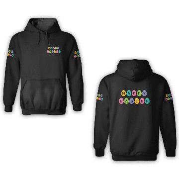 Discover Pastel Happy Easter Eggs 3D Hoodies
