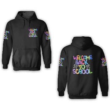 Discover Welcome Back to School Coquette Bow Design 3D Hoodies