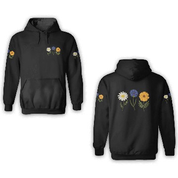 Discover Wildflower Trio Daisy Cornflower Marigold 3D Hoodies