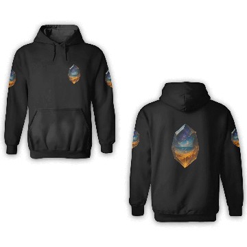 Discover Multiverse Crystal: Window Through Time and space 3D Hoodies