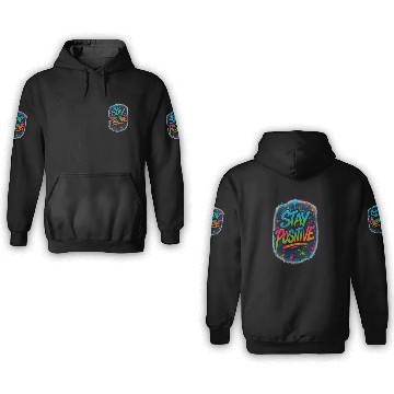 Discover Graffiti Style Stay Positive Urban Art 3D Hoodies
