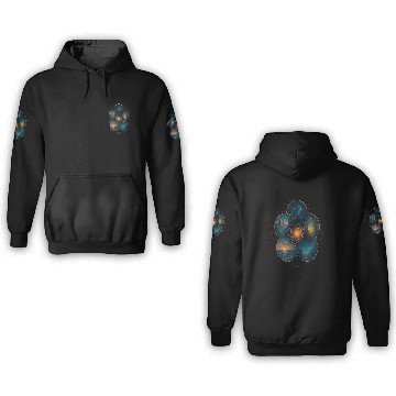 Discover Sacred Elements - Cosmic Nature Mandala 3D Hoodies